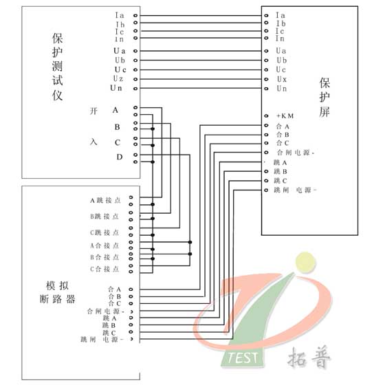 模擬斷路器試驗(yàn)接線(xiàn)圖