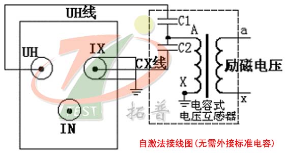 自激法接線圖(無(wú)需外接標(biāo)準(zhǔn)電容)